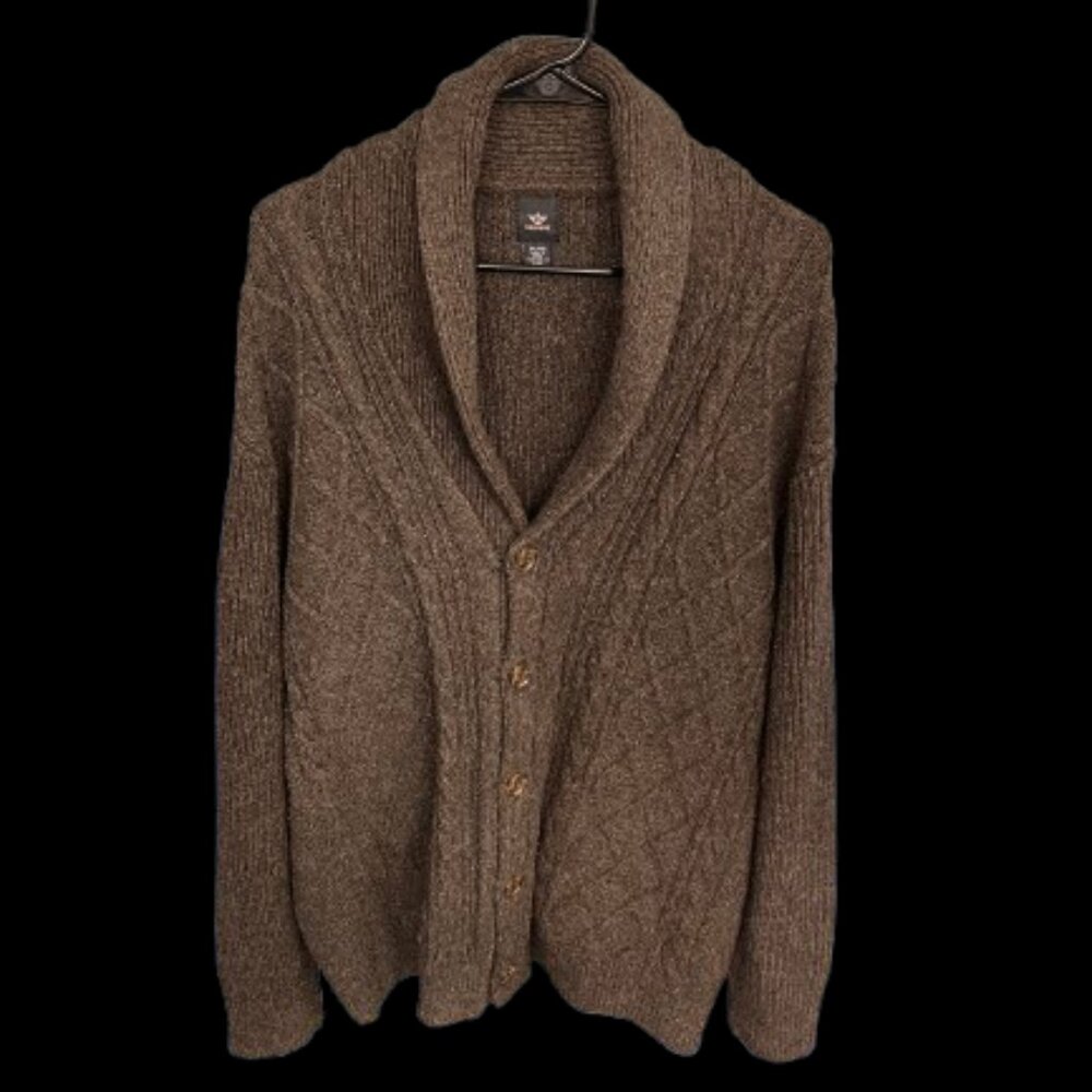 Dockers Brown Button Down Sweater - image 1
